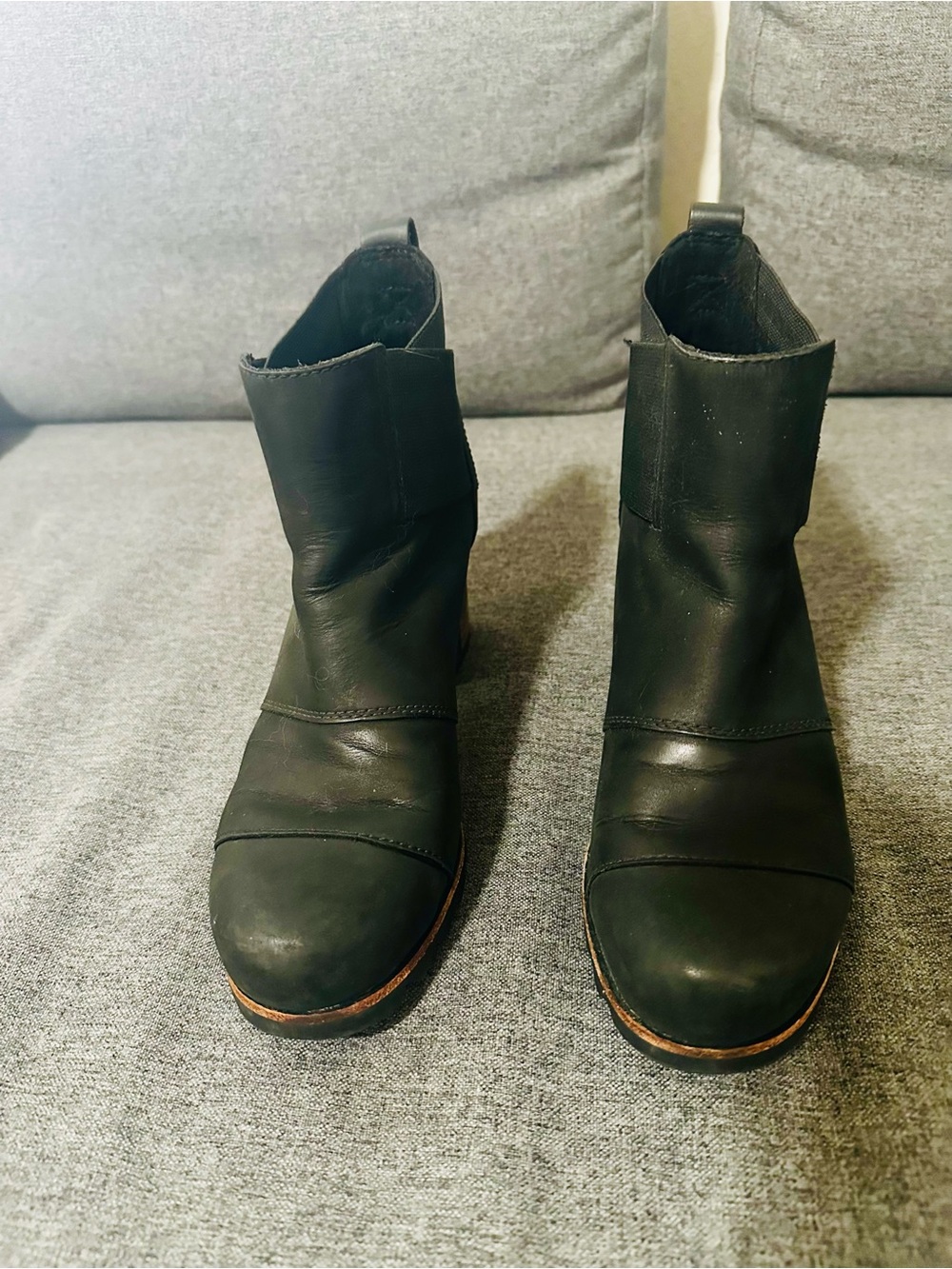 Black Sorel Leather Booties - Picture 2 of 5